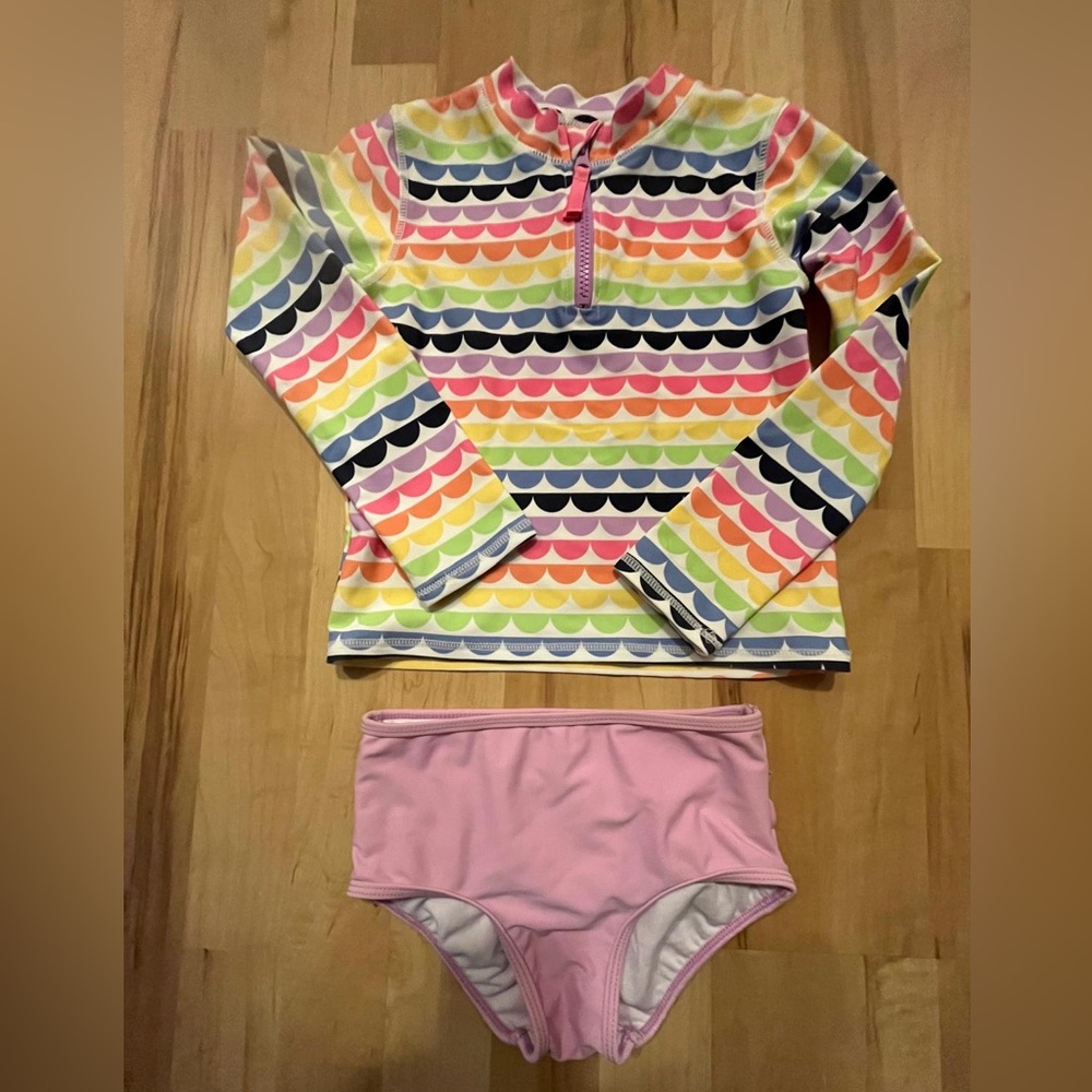 Ruffle Butts Swimsuit Rainbow Girls